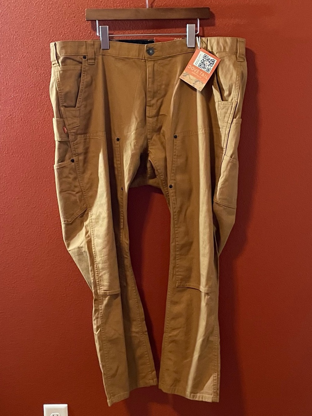 Dovetail Workwear Women’s NWT Maven X Saddle Brown Double Knee Workwear Jeans